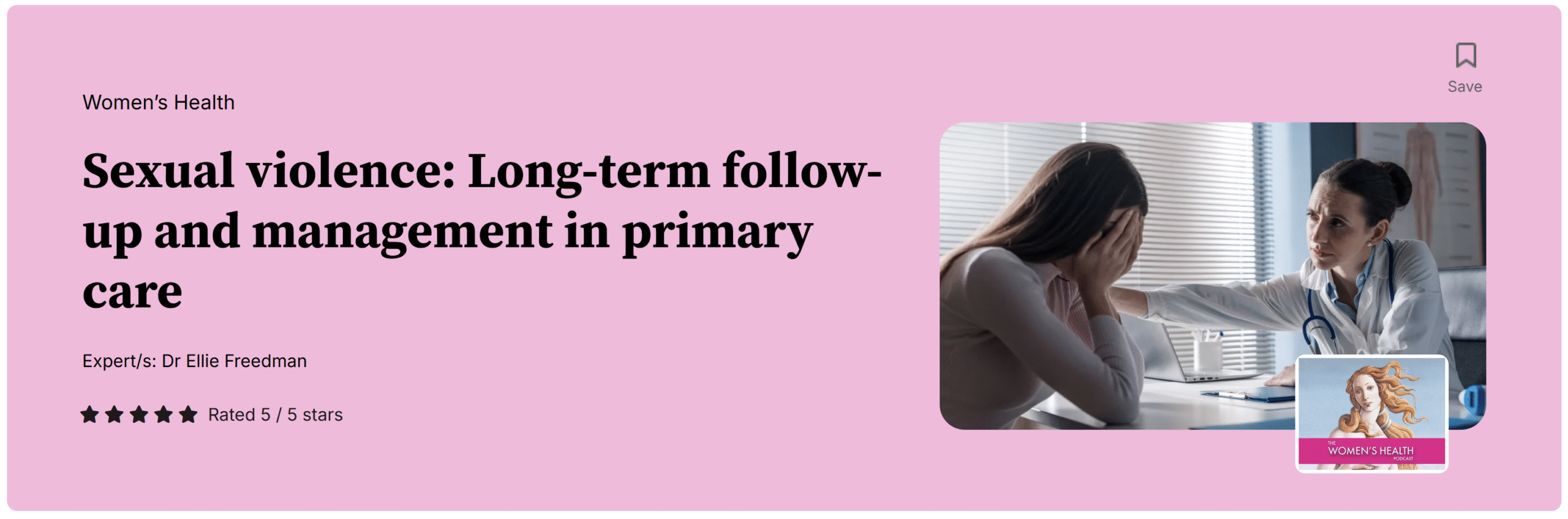 HealthEdEllie Sexual violence: Long-term follow-up and management in primary care